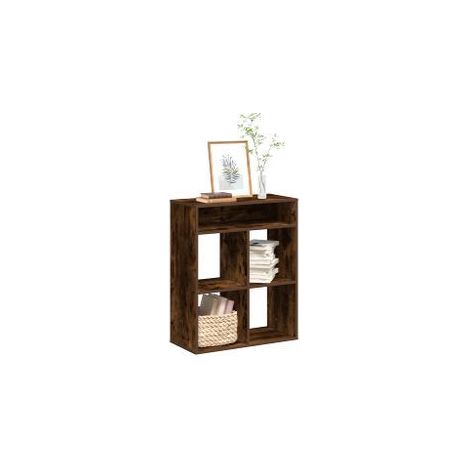 Bibliothèque chêne fumé 66x31x80 bois d'ingénierie (1/5)