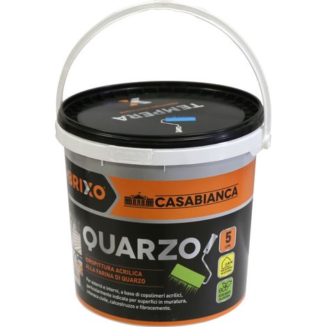 Pittura al quarzo bianca per interni ed esterni Casabianca Brixo - 14 Lt
