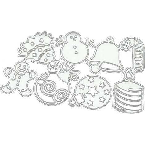 Weihnachts-Stanzschablone für Metall, DIY-Scrapbooking-Album, Papierkartenvorlage