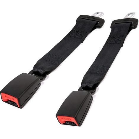 Lot de 2 rallonges/clips de ceinture de sécurité pour voiture - Réglables de 26 à 80 cm (36 cm) (1/5)