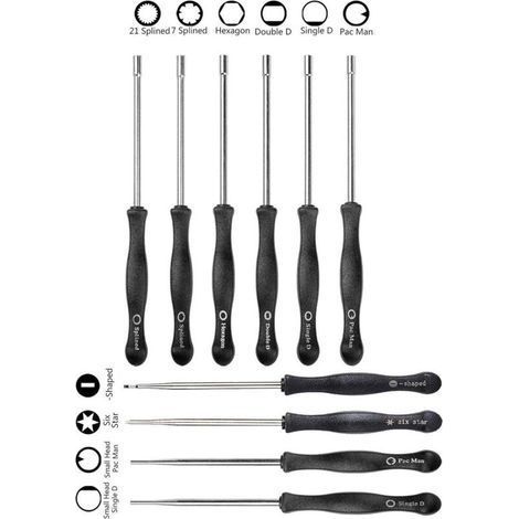 Vergaser-Einstellschlüssel-Set für Freischneider und Kettensägen, 10-teiliges Set mit Werkzeugen zur Vergasereinstellung, Tasche, Bürste und Reinigungsset (1/4)
