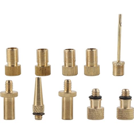 10 Pièces Adaptateur de Valve Vélo FR vers US, Outil de Conversion pour Pompe (1/5)