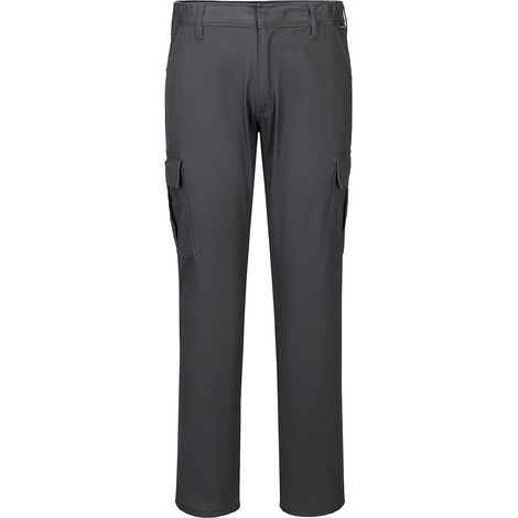 Pantalón de trabajo slim stretch - Talla 42 - Gris metálico - Portwest