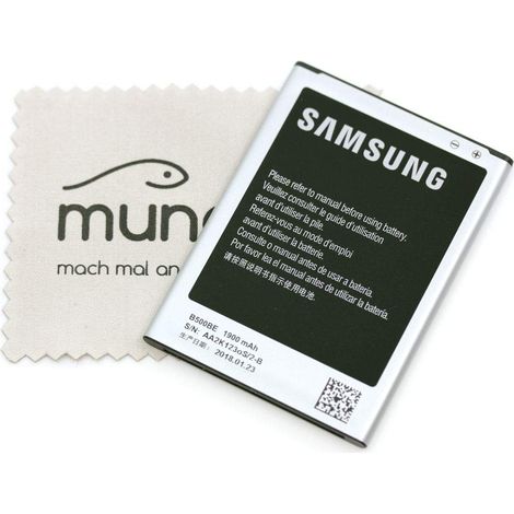 Batterie pour d’Origine Samsung pour Samsung Galaxy S4 Mini (i9190) Galaxy S4 Mini LTE (i9195) B500BE avec Chiffon de Nettoyage