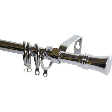 1PZ BASTONE PER TENDE CORONA Estensibile cm. 71¸122 col. Acciaio