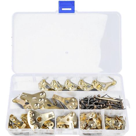 130pcs Heavy Duty Picture Hanging Kit Photo Frame Hooks Nails Hanger For Display