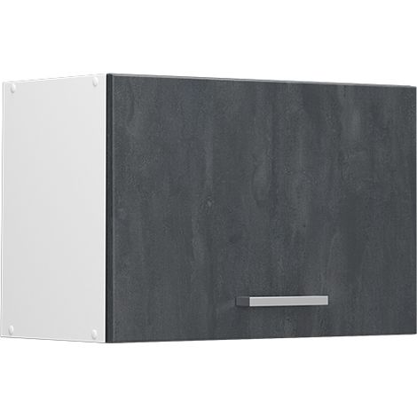 Küchenoberschrank R-Line, Schwarz Beton, 60 cm Flach, Vicco (1/5)