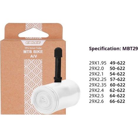 Chambre A Air - TPU - Valve Schrader 45 mm - Pour Vélo 26 27 5 29 Pouces - 1 Pièce (1/5)