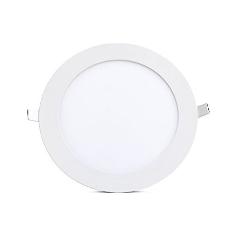 Runder Einbaudeckenleuchte aus weißer Aluminium, SLIMY ECO Ø220mm - 4000K Neutralweiß - 18W - 1660Lm (1/4)