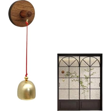 Türklingel Retro Dekorative Klingel Selbstklebend Türdekoration Einfache Montage Klarer und melodischer Klingelton für Veranda, Wand, Garten, Ges (1/5)