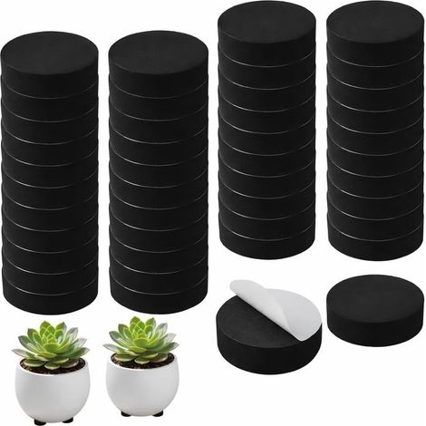 40PCS Pied Pot de Fleur Invisible, sous Pot de Fleur avec Élévateur et Protection du Sol, Capillary Felt Pad pour Drainage et Protection de Surface, pour Intérieur et Extérieur (1/5)