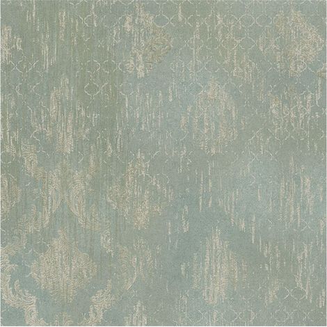 Baroque wallcovering wall Profhome 786725 hot embossed non-woven wallpaper textured with ornaments and metallic highlights turquoise pale green platinum 5,33 m2 (1/5)