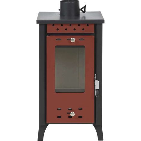 Stufa a legna matilde Divina Fire mg100 8,5kw rosso (1/5)