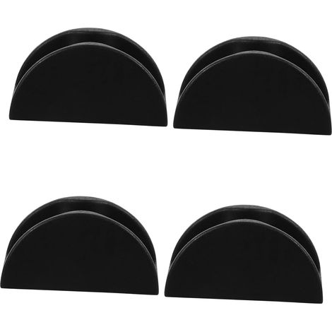 4 pcs guide pour porte coulissante, PP, noir (1/5)
