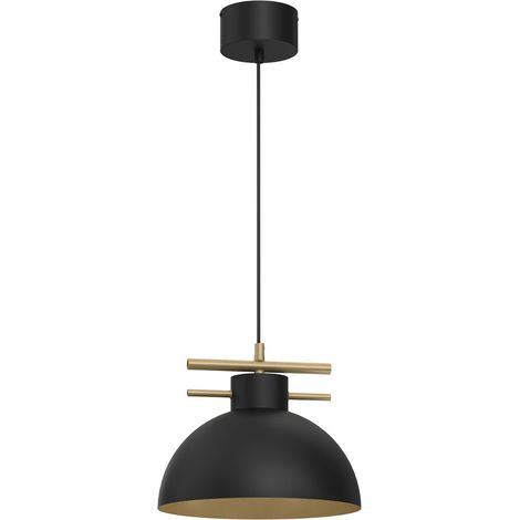 Suspension Estate métal noir/or mat E27 Ø29 Luminex