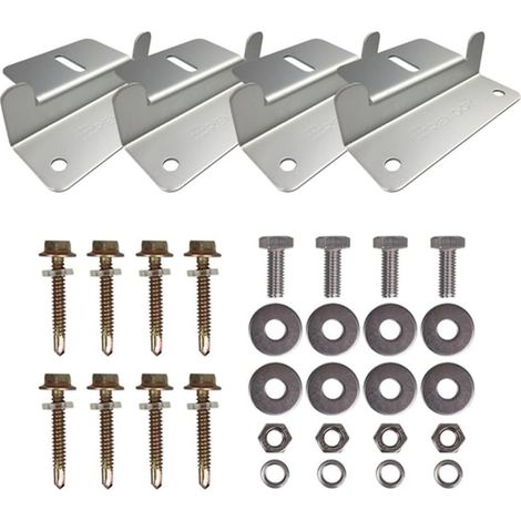 2 Juegos de Soportes en Z Renogy para Paneles Solares - Ligeros en aluminio anticorrosión, para autocaravanas, remolques, barcos, yates e instalaciones aisladas (2 piezas) (1/5)