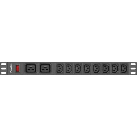 Regleta PDU Lanberg 48,30 cm negro 10 salidas AC