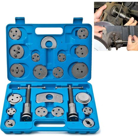 Coffret Repousse Piston d'étriers de Freins pour Remplacement de Disque Outil et adaptateurs, de mâchoire ou de Plaquettes de Frein Set de 22 pièces (1/5)