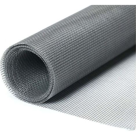 Moustiquaire Fenêtre 1.3 x 1.5m Anti-Insectes Découpable Aux Dimensions Pour Porte Fenêtre Baie Vitrée Gris (1/4)
