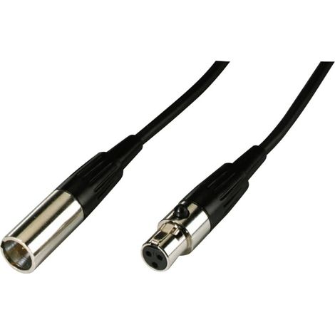 Monacor MCM-500/SW XLR Cordon [1x Mini XLR mâle - 1x Mini XLR femelle] 5 m noir