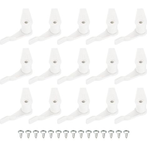 4.5 mm Shade Lamp Clips for Ceiling Lamps, 15 Pair Fixed Loops Light Fixture Accessories Plastic White (1/5)