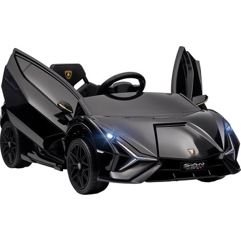 HOMCOM 12V Kids Electric Ride On Car 2 Motors Licensed Car for 3-5 Years Black (1/5)