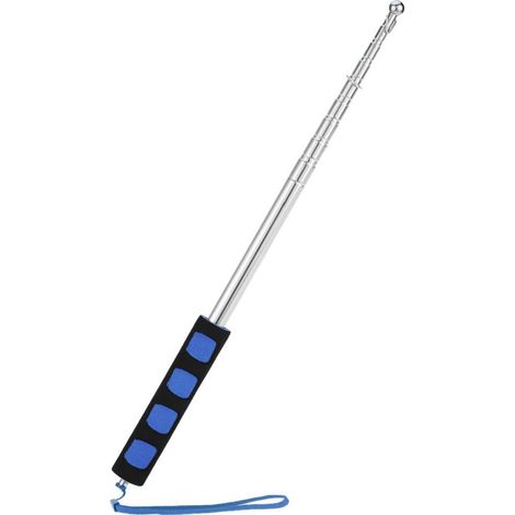 Mástil telescópico para bandera - Acero inoxidable/Aluminio - 2 metros - Azul