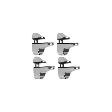 Support D'étagère en Verre Réglable, 4 Pcs Support D'étagère en Verre, Pince en Verre à Fixation Murale, Support pour Étagères en Verre, pour Tablette Verre