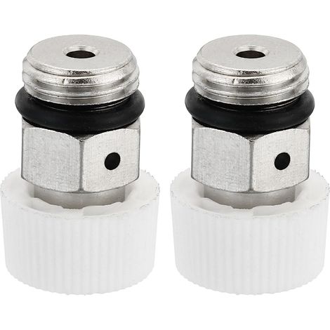 1/4" BSP Mâle Filet Manuel Radiateur Air Ventilation Vannes 2 Pcs (1/5)