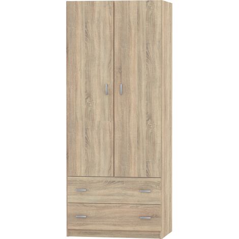 Armoire placard / meuble de rangement coloris Cambrian - Hauteur 180 x Longueur 74 x Profondeur 50 cm -PEGANE-