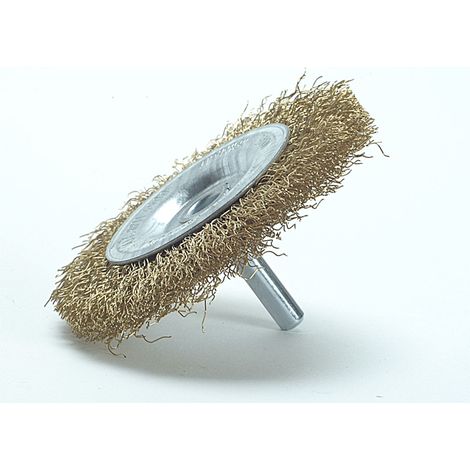 Lessmann DIY Wheel Brush 75x10mm with 0.25mm Brass Wire – Model 410.136.07