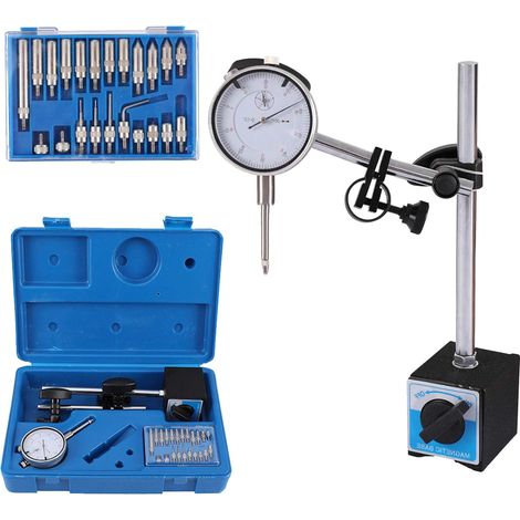 Comparateur à cadran 0-1" – Résolution 0,001" – Base magnétique, bras réglable – Professionnel (1/5)