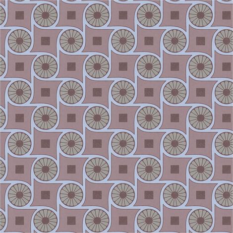 Retro wallpaper wall Profhome 390601 non-woven wallpaper smooth with geometric shapes matt lilac light blue stone grey light brown 5,33 m2 (1/5)