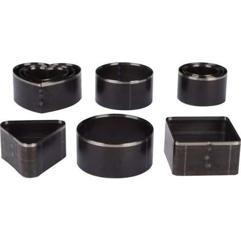 10 Pièces Emporte-Pièce en Acier Haut Carbone B020, Formes Multiples pour Découpe Cuir, Modèle de Découpe (1/5)