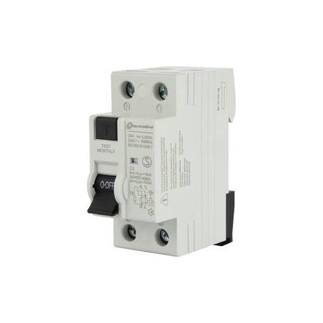 2 x INTERRUTTORE DIFFERENZIALE 30MA 25A 6KA TIPO AC