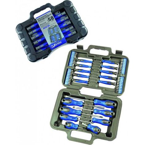 Cacciaviti-Inserti Hu-Firma Cromo Vanadio Set 58 Pz