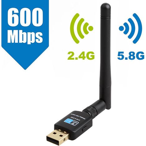Carte WiFi USB Mini Double Bande 360° Rotatable Antenne Externe (1/5)