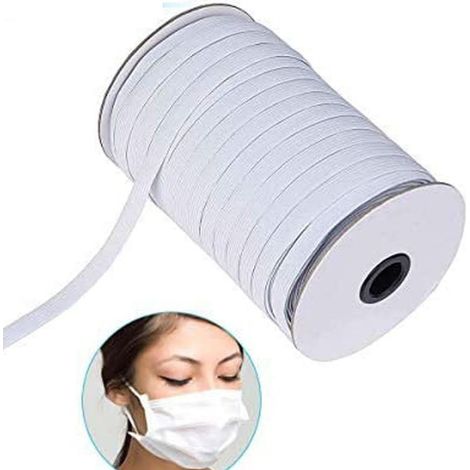 Bande élastique tissée blanche, cordon élastique tissé (1/4)