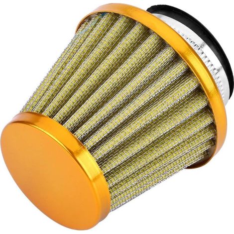 Convient à la plupart des quads et SUV. Kit de filtre à air universel avec clip de 38 mm, couleur or.