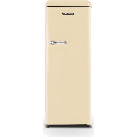 Schneider – Réfrigérateur vintage 1 porte 229L – Froid statique avec dégivrage automatique – Éclairage LED – Classe E – 150cm – 40dB (1/5)