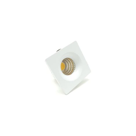 Mini Faretto Led da incasso 3W Quadrato 38mm Cob incluso Trasformatore led driver
