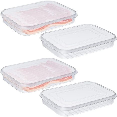 Boîte de conservation pour bacon, charcuterie, fromage, etc., en plastique avec couvercle. (1/5)