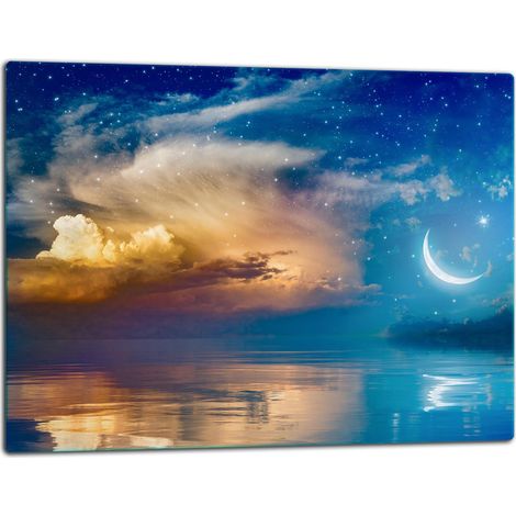 Tabla de cortar de vidrio 52x40 cielo (1/5)