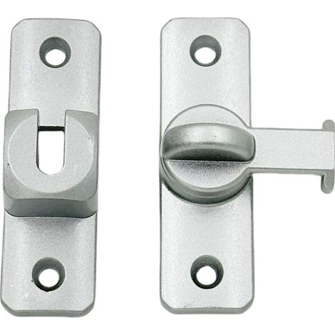 Verrou de porte coulissante 3 pièces 90/180 degrés, verrou de porte coulissante, verrou pour portes coulissantes avec 12 vis, verrous pour portes coulissantes avec 1 tournevis, verrou pour porte couli (1/5)