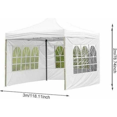 Pergola de jardin imperméable 3x2m blanche, auvent léger facile à installer, tonnelle extérieure résistante aux intempéries, kit de montage rapide (1/2)