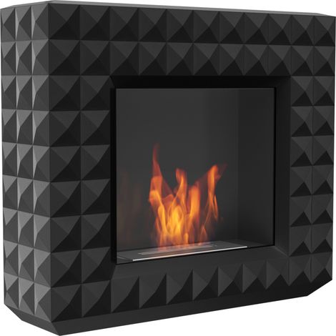 Cheminée bio-éthanol EGZUL noir 114 cm