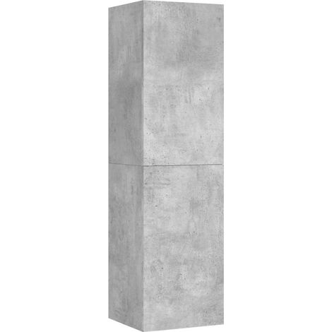 Meuble TV, Étagère TV, Meuble de Salon, Gris béton 30,5x30x110 cm Aggloméré OIB5266E (1/5)