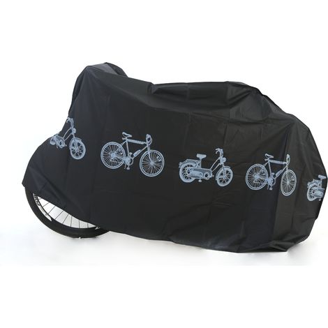 Housse pour vélo, noire, 200 cm x 100 cm, 1 pièce Housse pare-soleil pour VTT Imperméable et anti-poussière (1/5)