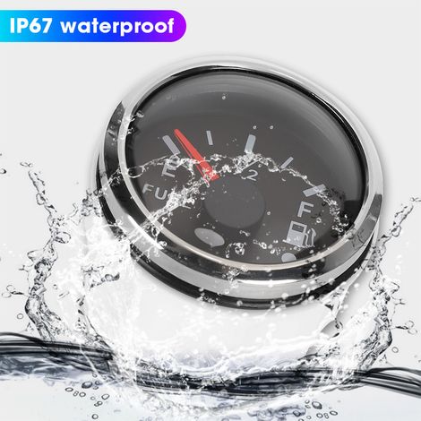 Convient pour jauge de carburant intelligente à alarme automobile/marine, φ52 (mm), acier inoxydable 316, 240 33Ω, noir. (1/5)