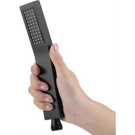 [NIEMALS VERWENDET] Handbrause aus mattschwarzem, verchromtem Messing für das Badezimmer –